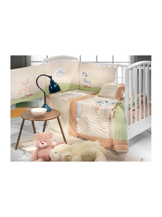 Nima Cotton Baby Quilt Mama-Dada Snoogies 110x140cm Beige