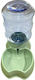 Πλαστικό Μπολ με Δοχείο Φαγητού & Νερού για Σκύλο 31x30cm σε Πράσινο χρώμα 4lt