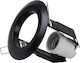 GloboStar Acida Round Metallic Recessed Spot with Socket E27 Black 11x11cm. 1pcs