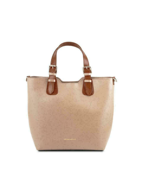 Tuscany Leather Leather Women's Bag Tote Hand Nude