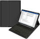 iNOS Smart Synthetic Leather Flip Cover with Keyboard Black (iPad 2019/2020/2021 10.2'')