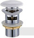 Tema Pop Up Brass Valve Sink with Overflow White 95604