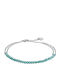 Luca Barra Fußarmband aus Edelstahl Stahl 21cm
