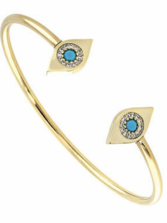 Loisir Armband mit Design Auge Vergoldet mit Zirkonia