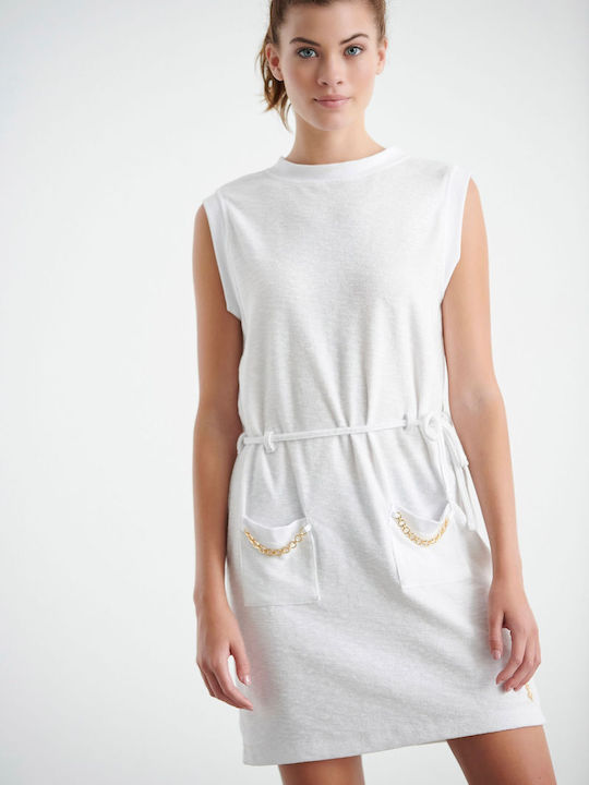 SugarFree Sommer Mini Kleid Weiß
