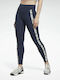 Schulung Frauen Lang Leggings Hochgeschnitten Vector Navy