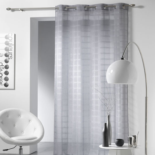 Κουρτίνα με Τρουκς L-C Candide Gris 140x240εκ.