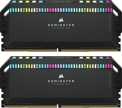 Corsair Dominator Platinum RGB 64GB DDR5 RAM with 2 Modules (2x32GB) and 5600 Speed for Desktop