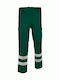 Valento Drill Reflective Work Trousers Green
