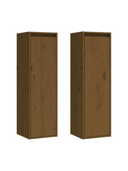 Cabinets Wall Brown 2pcs 30x30x100cm