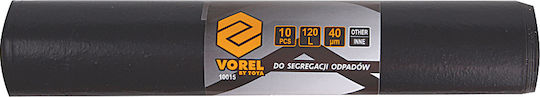 Vorel Trash Bags for Rubble Capacity 120lt 10pcs Black