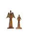 InTheBox Weihnachtliche Holz Figur Cherub Gold Höhe 32cm