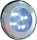 Lalizas AquaLed Boat Ceiling Light Recessed Ceiling Light F75mm 1W 12V/24V Chrome 30743