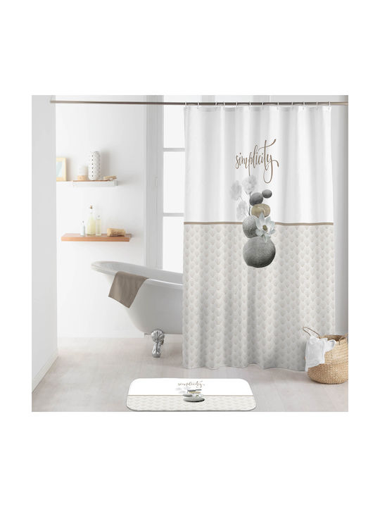 Spitishop Mineral Shower Curtain Fabric 180x200cm Gray