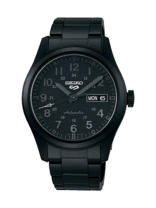 Seiko 5 Sports Stealth Men's Watch 40mm Automatic Black