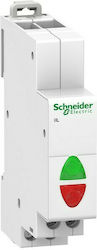 Schneider Electric Διπλή Ενδεικτική Λυχνία Πίνακα Λευκή