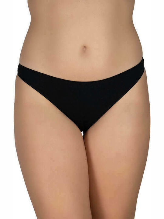 A.A UNDERWEAR Bumbac Femei Șir de caractere 3Pack Negre