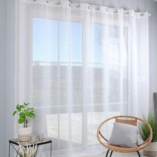 Curtain with Grommets S-F Celian White 300x260cm