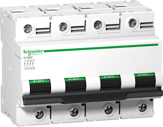 Schneider Electric Automatischer Schutzschalter 125A Vierpolig AC A9N18525
