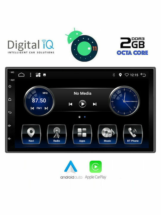 Digital IQ Car Audio System 2DIN (Bluetooth/USB/AUX/WiFi/GPS) with Touch Screen 7"