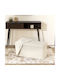 Bench Stool with Storage Space Upholstered with Fabric Lysandre Beige 76x38x38cm