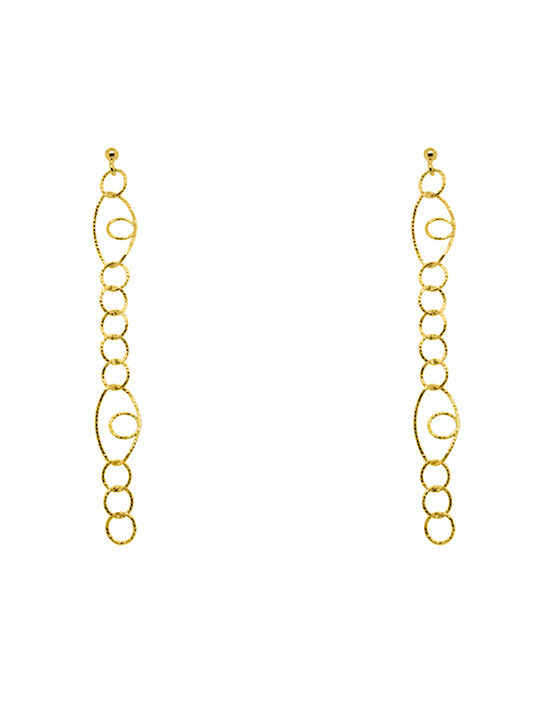 Silver plated gold plated chain earrings 925