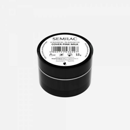 Semilac Builder Gel Νυχιών Pink Milk 15ml