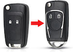 Κέλυφος Κλειδιού Αυτοκινήτου Αναδιπλούμενο με 2 Κουμπιά για Opel J
