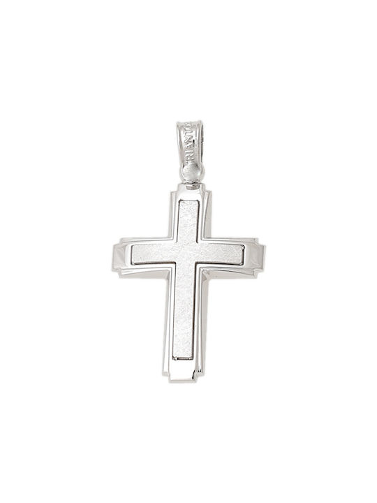 Triantos White Gold Cross 14K