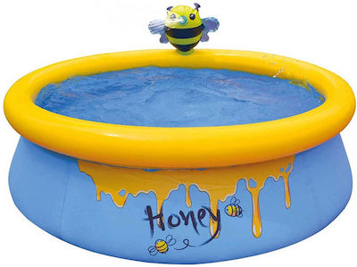 Jilong Kids Swimming Pool PVC Inflatable with Water Sprayer Bee 150x150x40cm