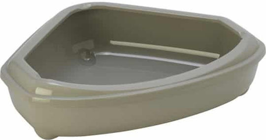 Moderna Corner Tray + Rim Katzenbecken für Ecktoiletten Gray L55 x B45 x H14cm