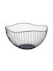 Wave Fruit Bowl PT3849BK 25.5x14cm Black Present Time Metal