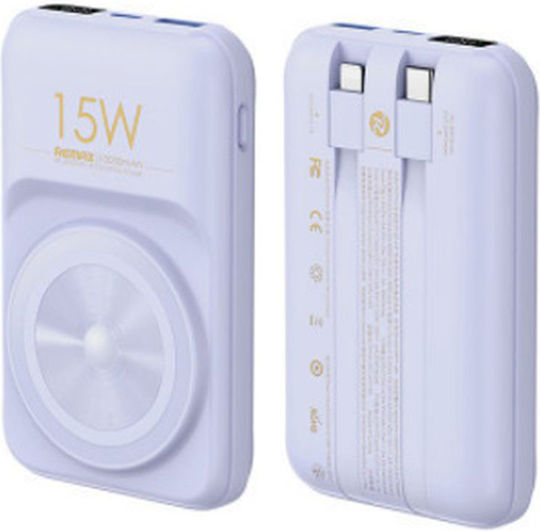 Remax RPP-281 Power Bank 10000mAh 22.5W with USB-C Port Power Delivery Purple