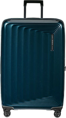 Samsonite Nuon-Spinner Großer Reisekoffer Hartschale Marineblau mit 4 Räder Höhe 75cm