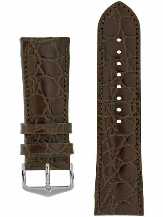 Hirsch Crocograin Lederriemen Braun 20mm