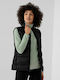 Women's Short Puffer Jacket for Spring or Autumn Black