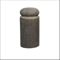 Kaemingk Βάζο Γενικής Χρήσης με Καπάκι από Πορσελάνη Ανθρακί 11.5x11.5x23cm