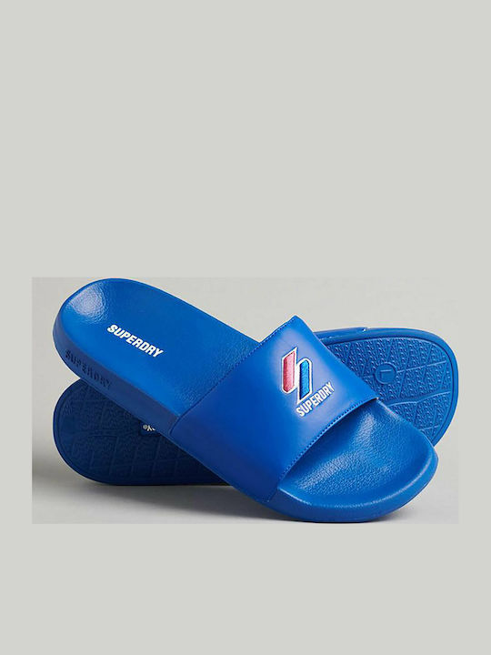 Superdry Herren Slides Blau