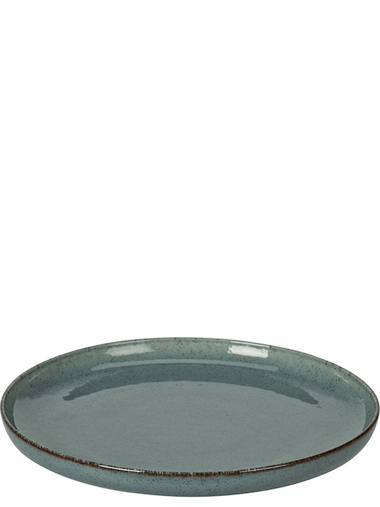 Zaros Plate Desert made of Porcelain Blue with Diameter 19cm