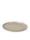 Zaros Plate Shallow made of Porcelain Beige with Diameter 27cm