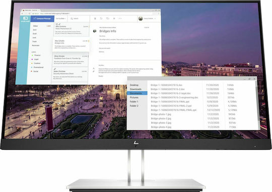 HP Monitor E23 G4 IPS 23" FHD 1920x1080 cu Timp De Răspuns 5ms GTG Gri