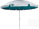 Solart Beach Umbrella Aluminum Turquoise Diameter 2.2m with UV Protection and Air Vent Turquoise