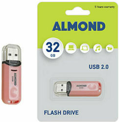 Almond Prime 32GB USB 2.0 Stick Pink