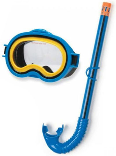 Intex Водолазна Маска със Шнорхел за Деца Reef Rider Синя