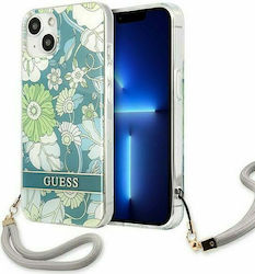 Guess Flower Strap Back Cover Plastic Green (iP...