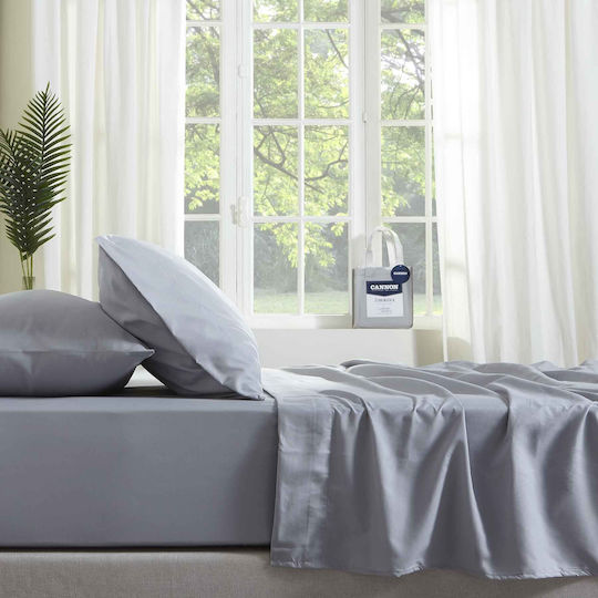 Cannon Сет Чаршафи с Ластик 160x200+35см. Stonewashed Light Gray 4бр