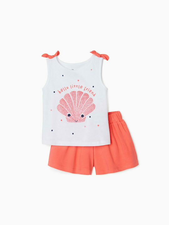 Zippy Kids Set with Shorts Summer 2pcs White