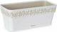 Stefanplast Gaia Self-watering Planter Box Plastic White 29x12.3x12.3cm.