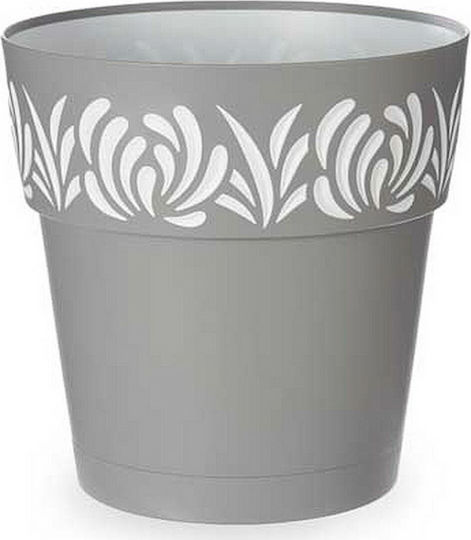Stefanplast Gaia Γλάστρα Πλαστική Γκρι