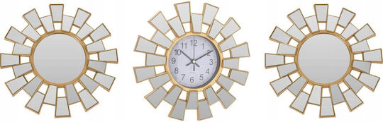 Wanduhr Spiegel Weiß Ø25cm
